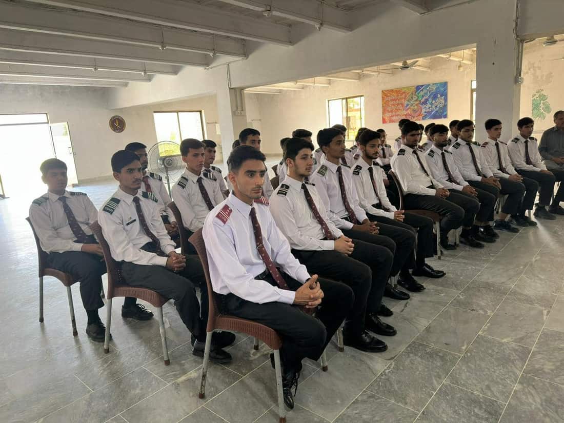 Cadets in the assembly hall