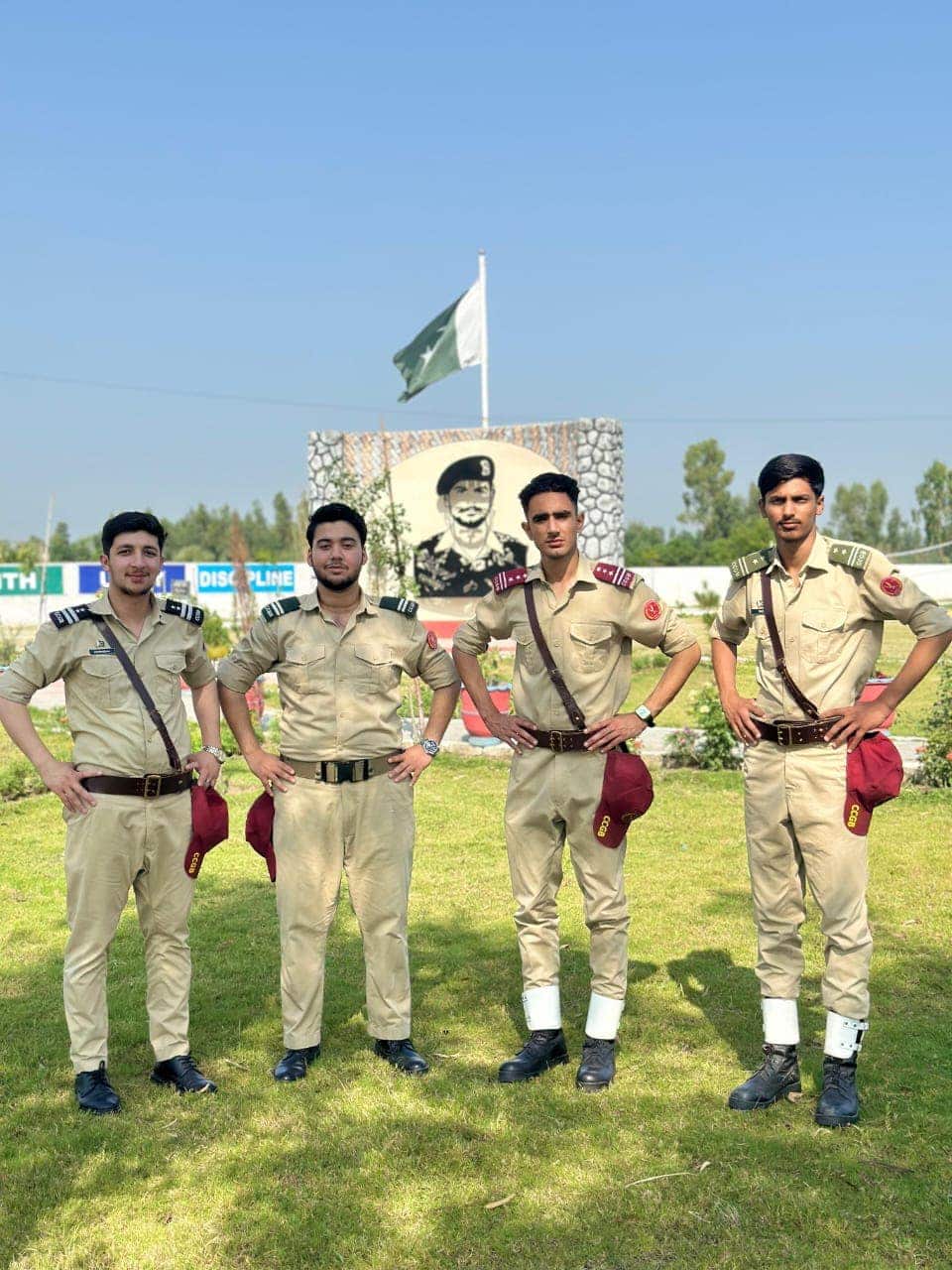 Cadets at the Ammar Shaheed memorial