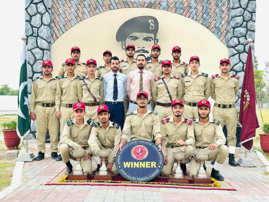 Cadets with championship trophies